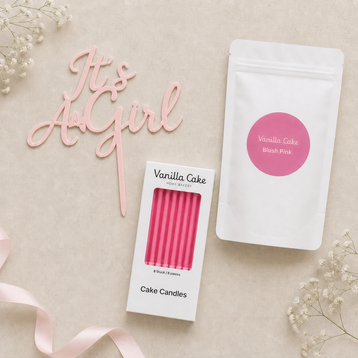 It's A Girl Styling Set - Blush Pink