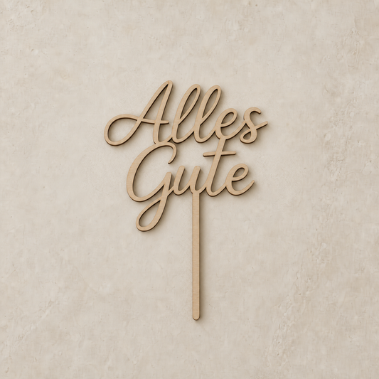Alles Gute Cake Topper - Holz