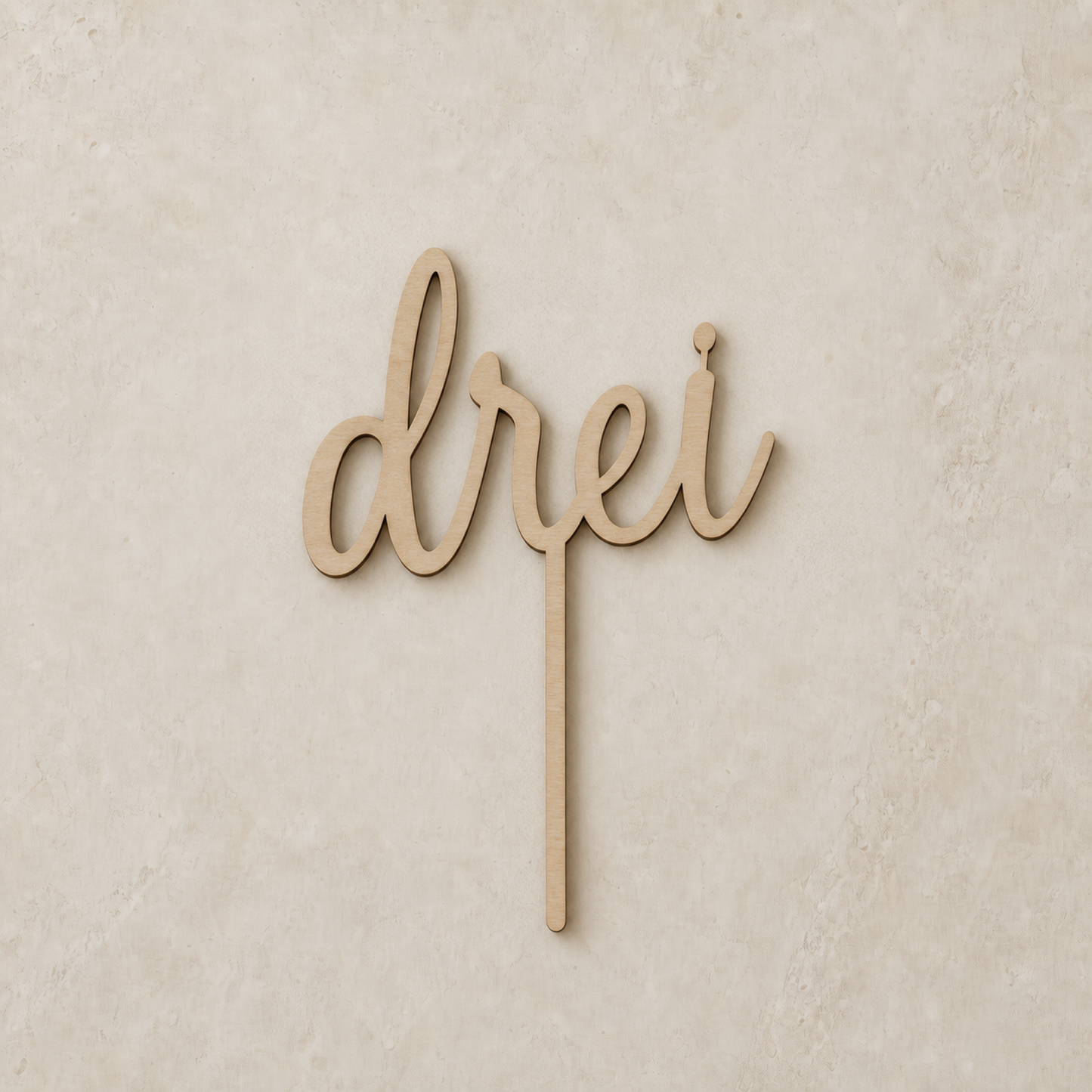 Drei Cake Topper - Holz