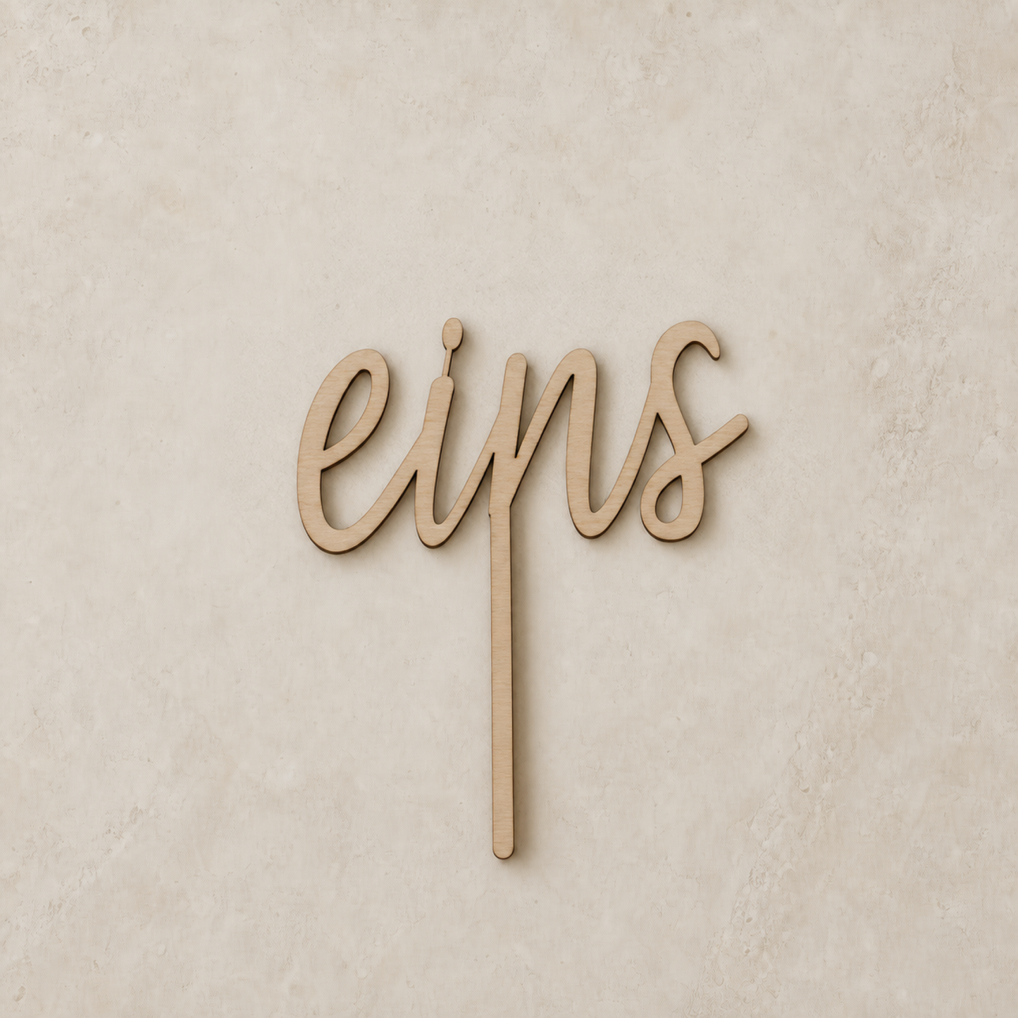 Eins Cake Topper - Holz