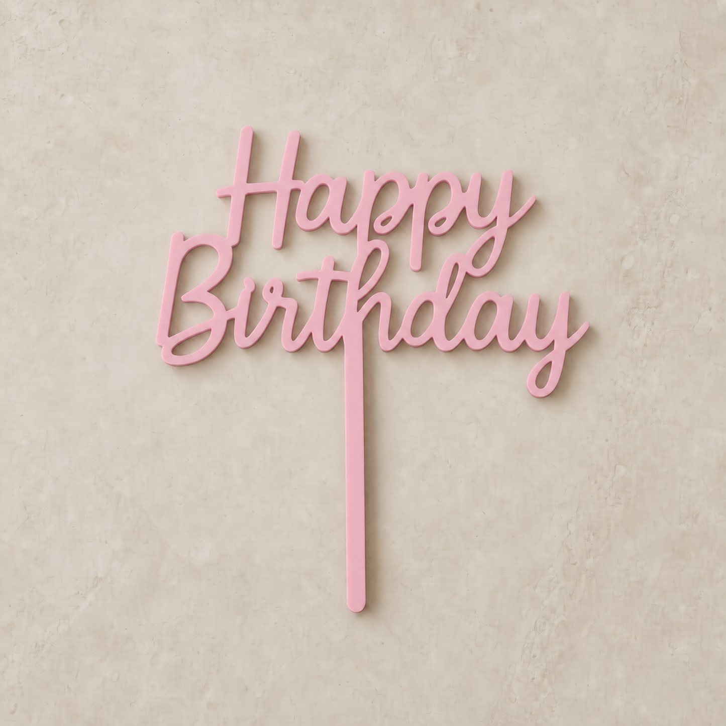Happy Birthday Cake Topper - Blush Pink
