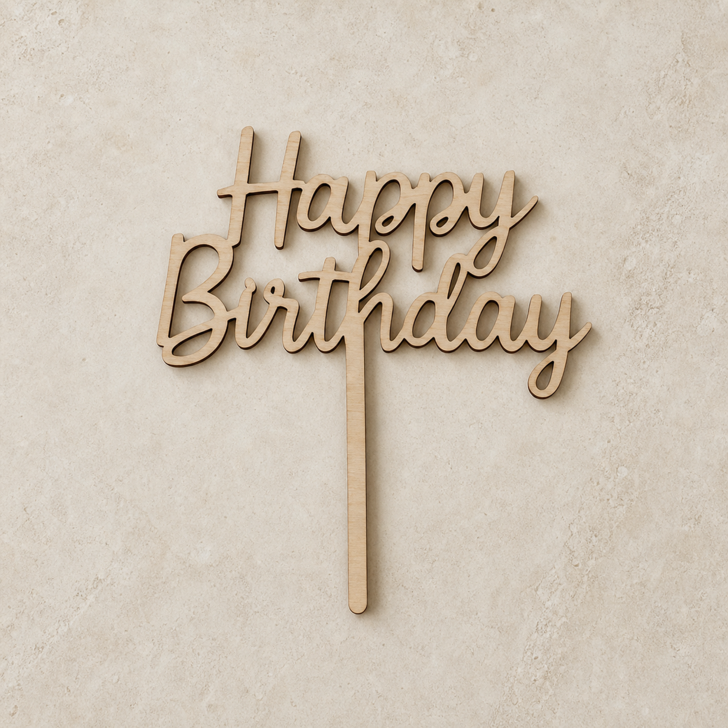 Happy Birthday Cake Topper - Holz