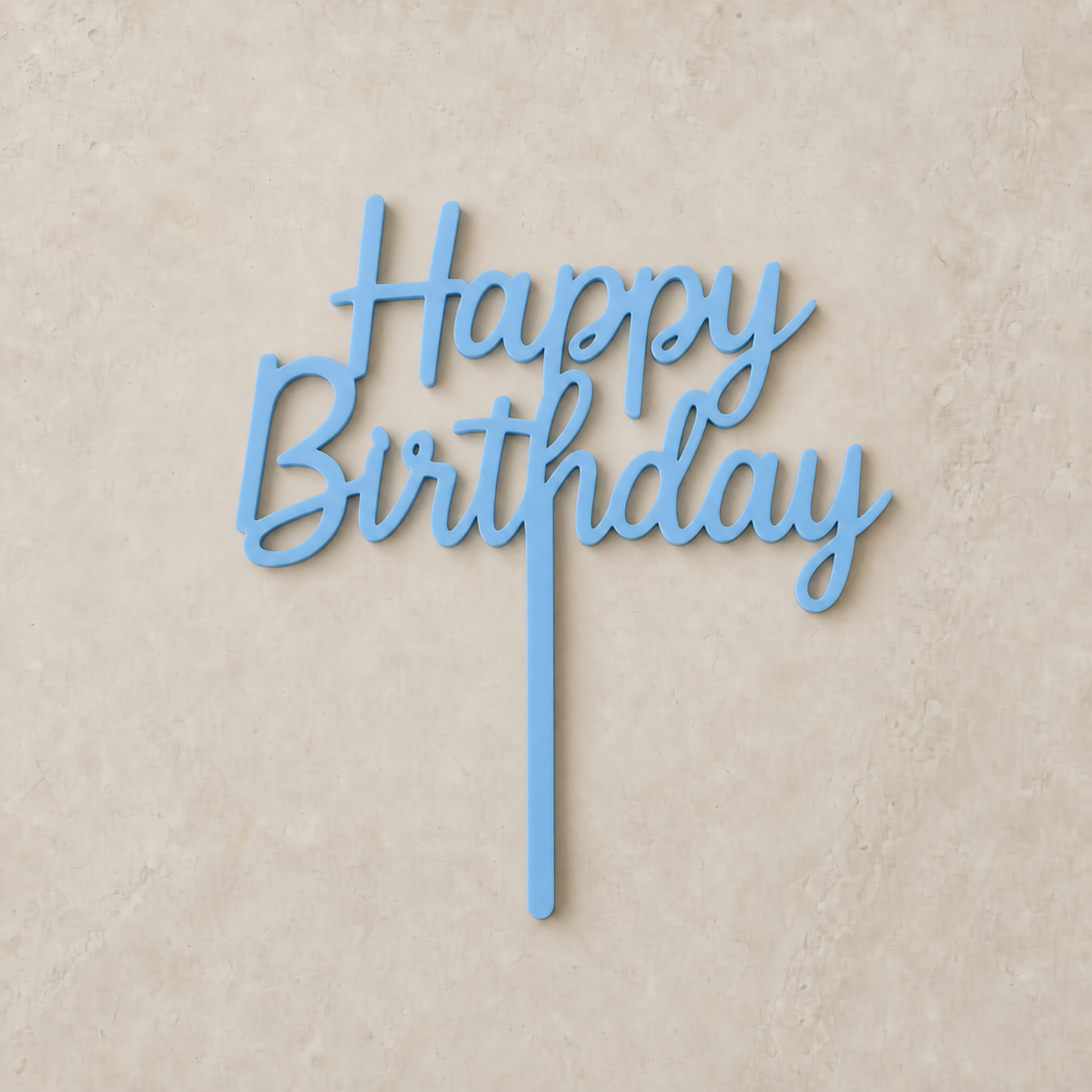 Happy Birthday Cake Topper - Sky Blue