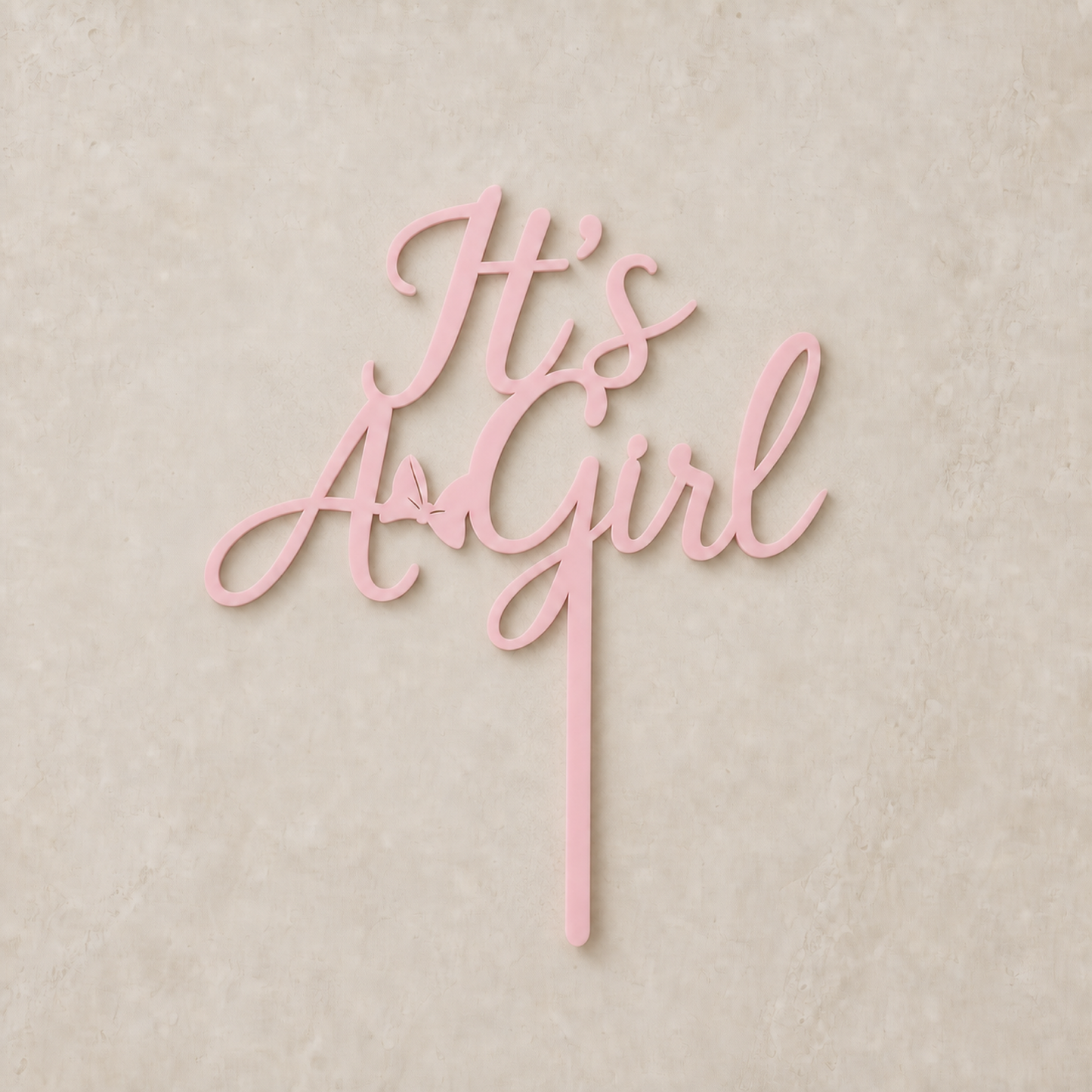 It's A Girl Cake Topper - Blush Pink