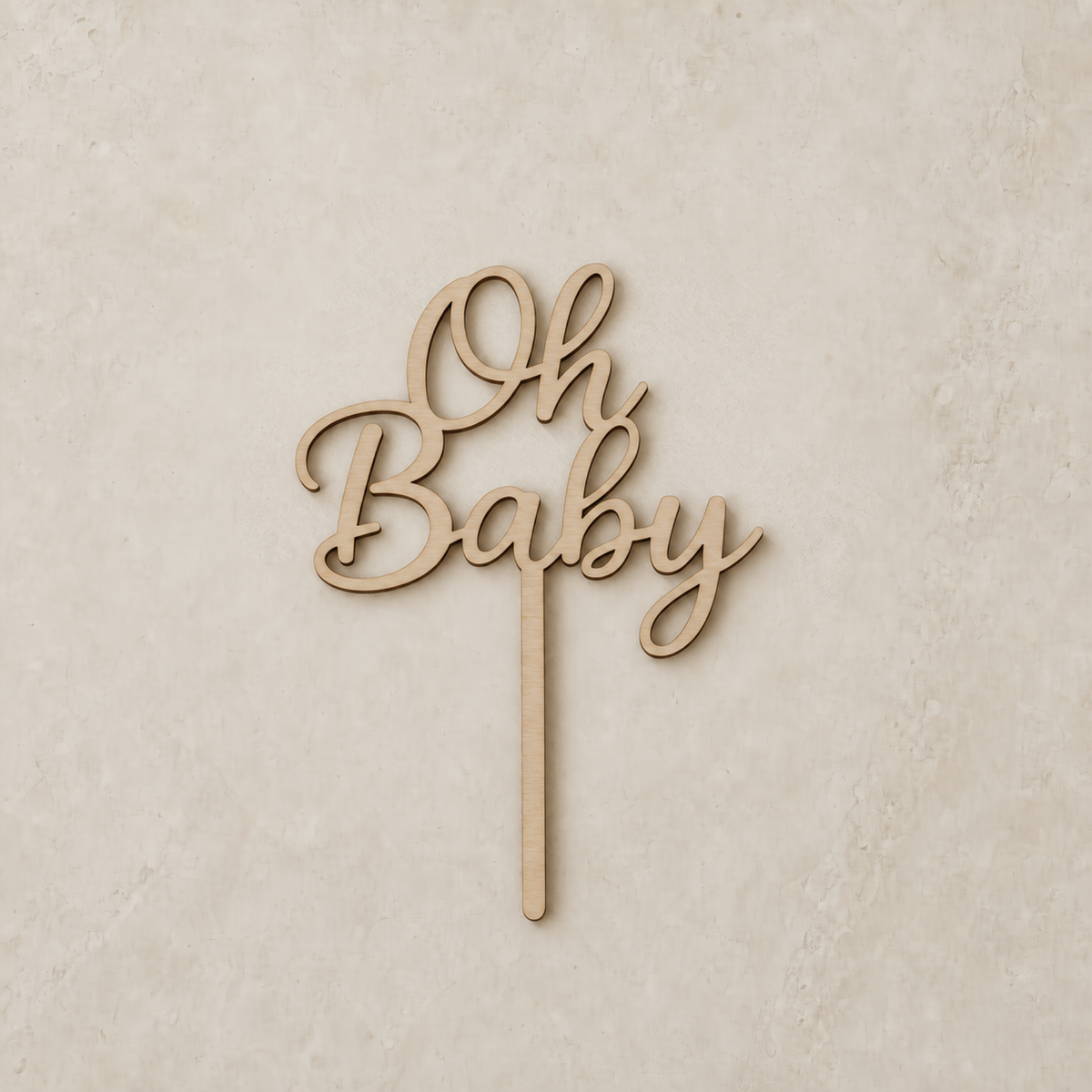 Oh Baby Cake Topper - Holz