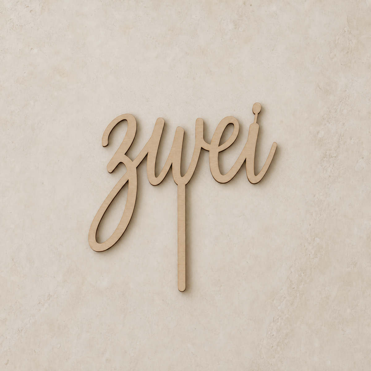 Zwei Cake Topper - Holz