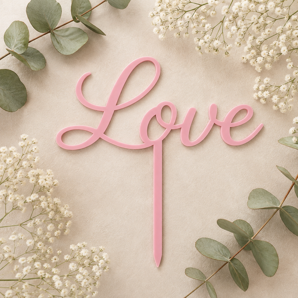 Love Cake Topper -Blush Pink