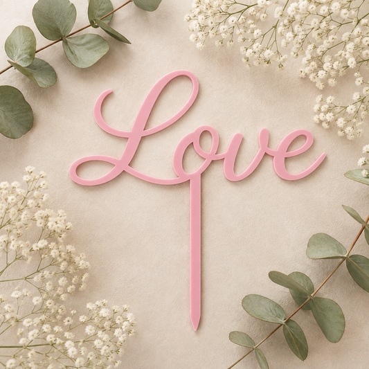 Love Cake Topper -Blush Pink