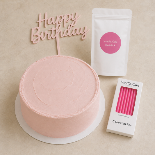 Happy Birthday Cake Topper - Blush Pink