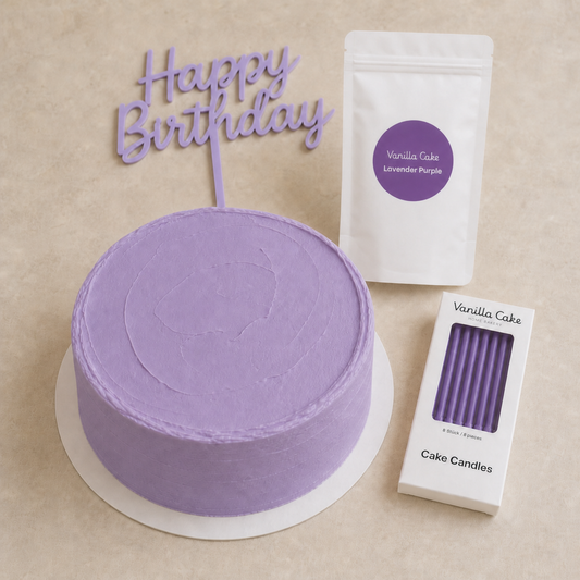 Happy Birthday Cake Topper -Lavender Purple