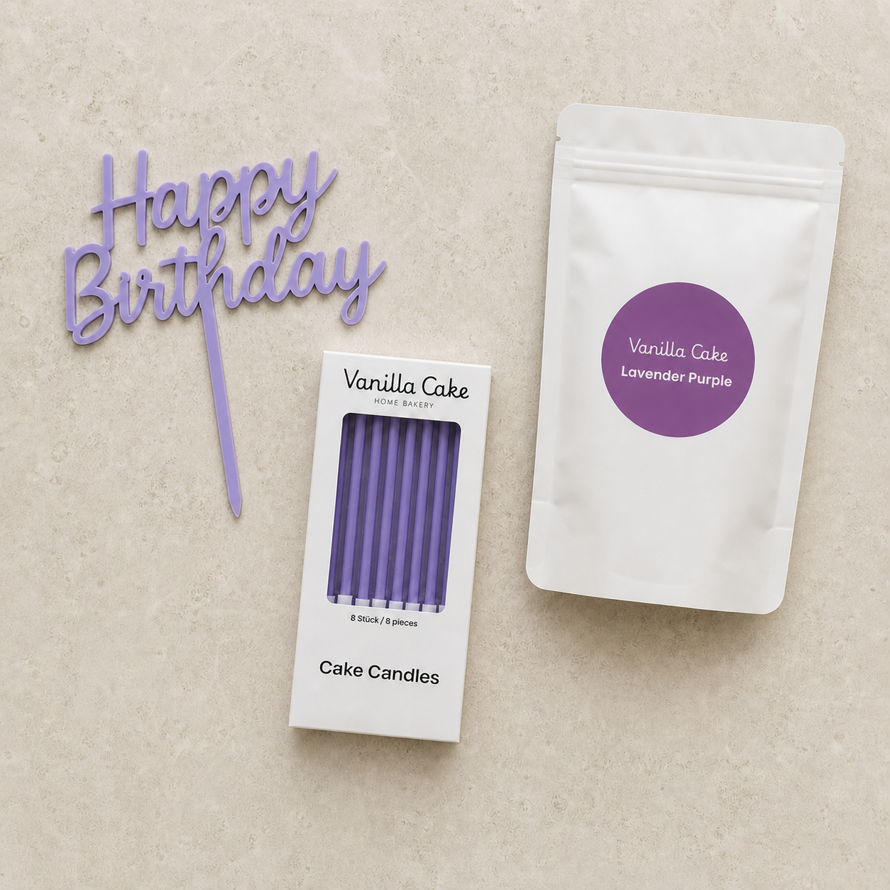 Happy Birthday Styling Set - Lavender Purple