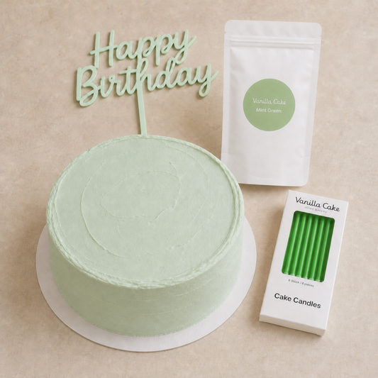 Happy Birthday Cake Topper - Mint Green