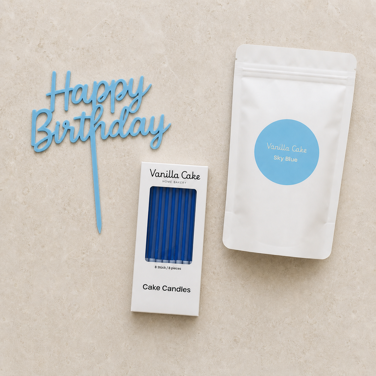 Happy Birthday Styling Set - Sky Blue